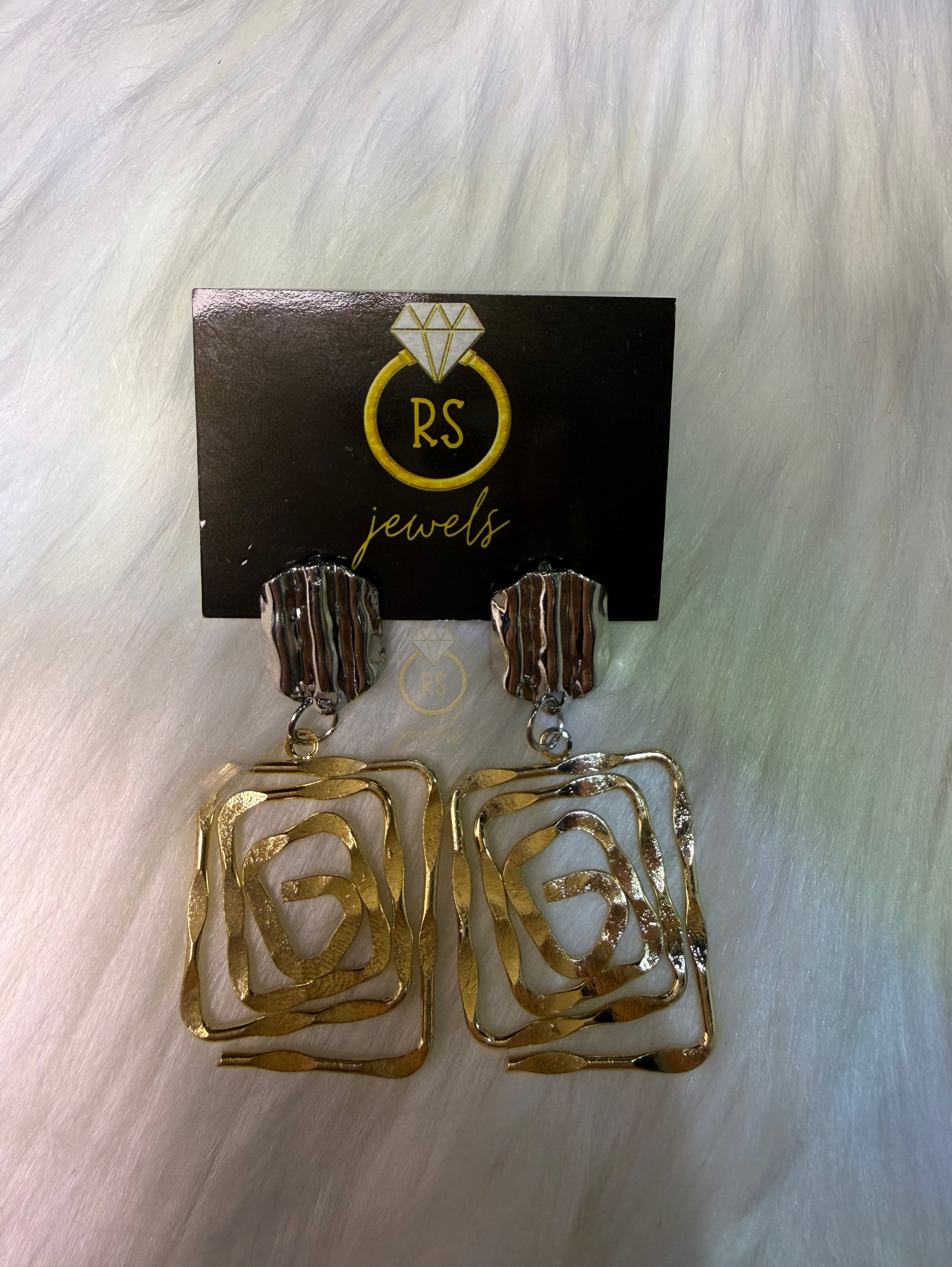Abstract Spiral Earings
