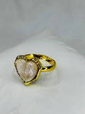 White Heart Ring