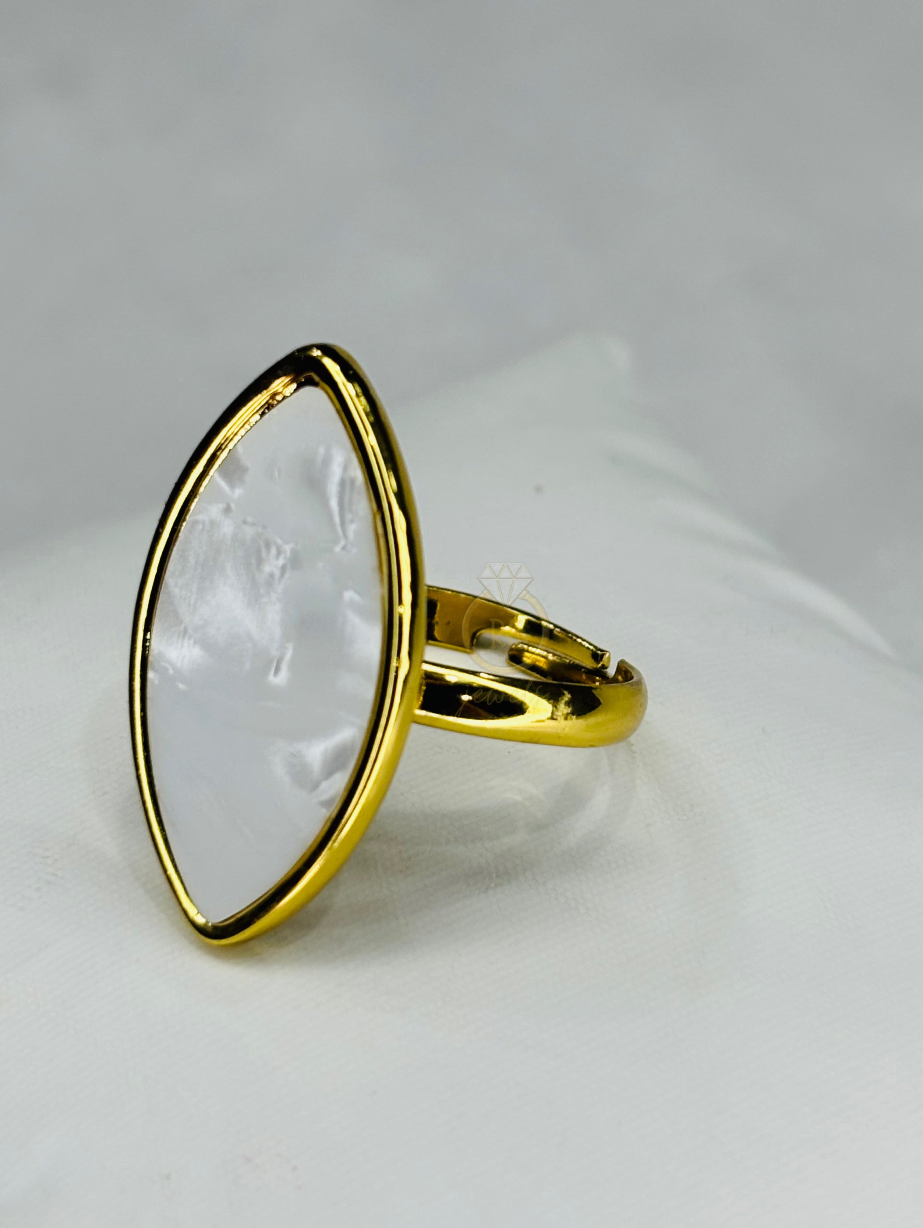 White Oval Ring
